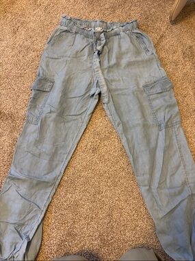 aerie Light Blue Cargo Jogger Pants